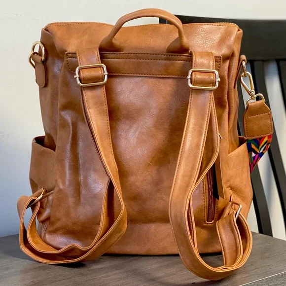 Brand NEW Camden Convertible Backpack in Camel 🧡 - Picture 2 of 16